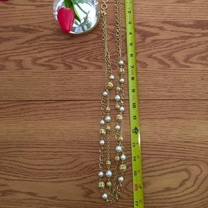 ⛵️FINAL SALE NWOT Talbots Gold Pearl Long Necklace
